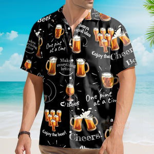 Beer Born To Drink Hawaiian Shirt