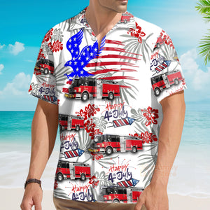 Schaumburg, Illinois, Schaumburg Fire Department, 4Th Of July Hawaiian Shirt