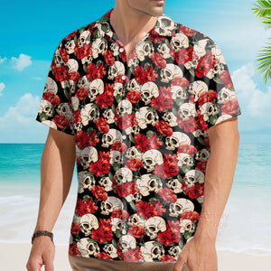 Vintage Skull Casual Turn-Down Collar Hawaiian Shirt