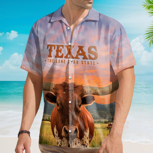 Texas Longhorn Bull Hawaiian Shirt, Unique Texas Shirt For Texas Lovers