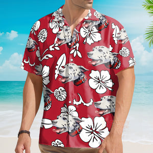 Funny Custom Face Flowers & Leaves Pattern Custom Hawaiian Shirt PN302043Lb