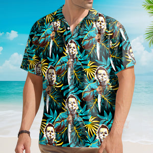 FamilyStore Halloween Michael Myer Tropical Style - Hawaiian Shirt