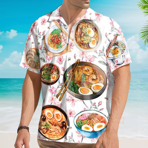 Food Ramen Delicious Floral Style Hawaiian Shirt