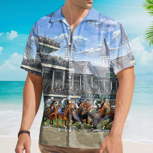 Kentucky Derby Horse Racing Hawaiian Shirt