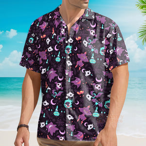 Lavender Town Pokemon Pattern Hawaiian Shirt