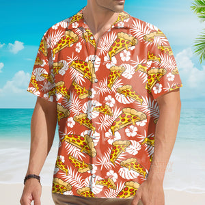 Aloha Tropical Pizza Shirt For Men Hawaiian Shirt