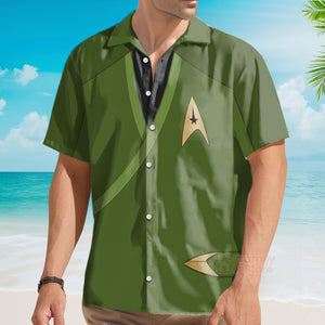 Star Trek Captain Pike Green Costume - Hawaiian Shirt