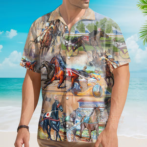 Horse Harness Racing On With Passion - Hawaiian Shirt