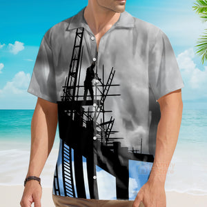 Ironworker And Sunset Hawaiian Shirt