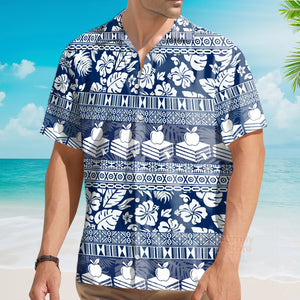 Teacher Hibiscus Leaves Pattern Teacher Hawaiian Shirt