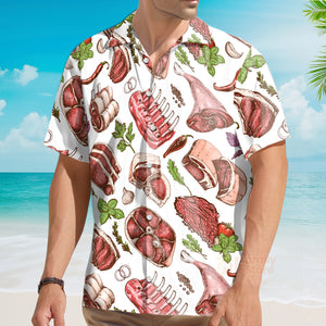 Food Meat Delicious Meal Hawaiian Shirt