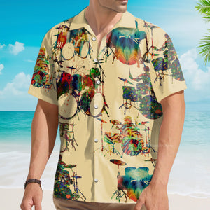 Drum Awesome Music Instrument - Hawaiian Shirt