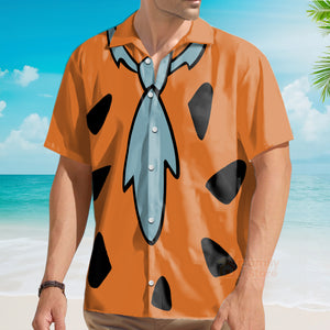 Stone Age Primitives Savage Flinstones Dress Up Aloha Hawaiian Shirt