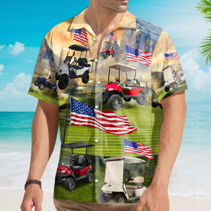 Golf Independence Day Club Car - Hawaiian Shirt