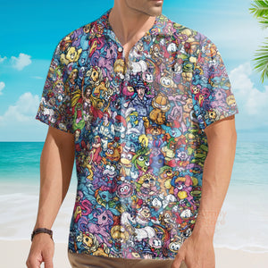 80S Throwback Cartoon Pattern Hawaiian Shirt