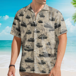 US Army Tanks WWII Hawaiian Shirt