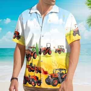 Kubota Tractor Farm Aloha Hawaiian Shirt For Men, Women