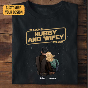 Season Hubby And Wifey - Gift For Couple - Personalized Couple Tshirt - CL19 NH96