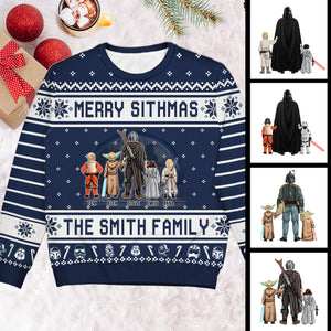 Merry Sithmas Merry Christmas - Gift For Dad - Personalized Ugly Sweater - CL08 NA94