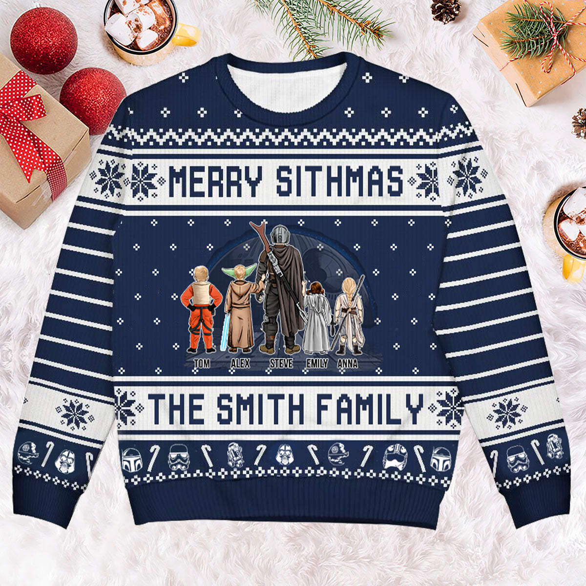 Merry Sithmas Merry Christmas - Gift For Dad - Personalized Ugly Sweater - CL08 NA94