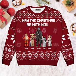 May The Christmas Be With You - Gift For Dad - Personalized Ugly Sweater - CL08 NA94