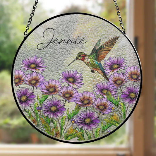 mk01 Humming_Bird_Memorial_Custom_Flower_ _Memorial_Gift_ _Personalized_Stained_Glass_Window_Hanging_Suncatcher_3