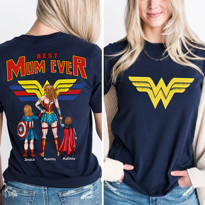 MRVL Best Mom Ever SuperMom - Personalized Shirt 2 Side - Gift For Mom