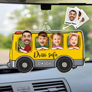 Custom Photo Let's Have A Safe Trip - Gift For Family Members, Mom, Dad - Personalized Car Hanging Ornament - NA94