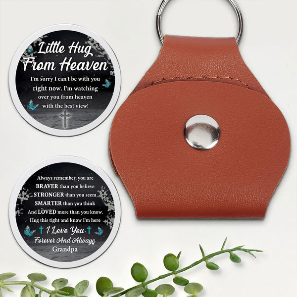 Little Hug From Heaven - Personalized Pocket Hug - Christian Gift For Memorial Human BA01