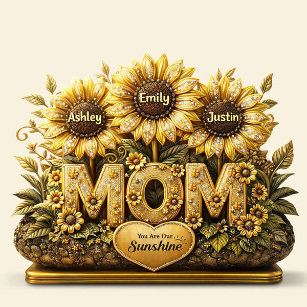You Are Our Sunshine Mom - Personalized Shape Acrylic Plaque - Gift For Mom, Grandma HN02