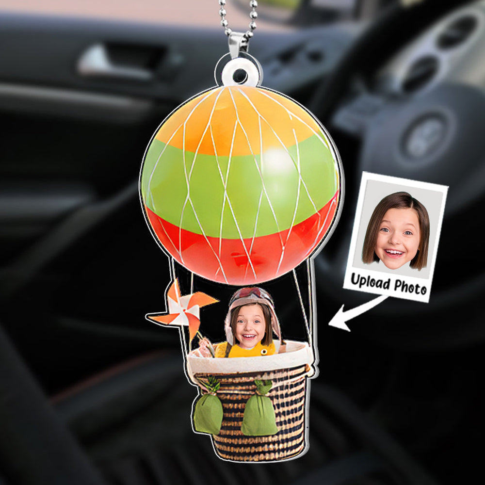 Custom Photo Up To The Sky Funny Trip - Gift For Family Members - Personalized Car Hanging Ornament - NA94