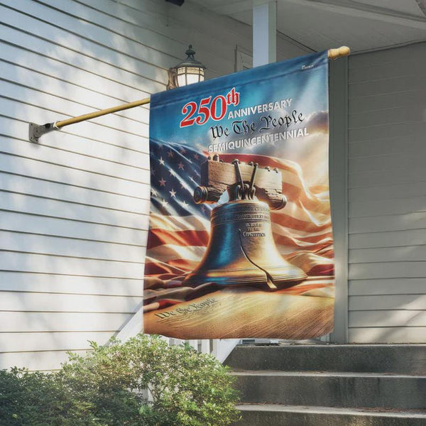 250th Anniversary American Liberty Bell Semiquincentennial Flag -  Gift For Patriotic, Veterans | HN02