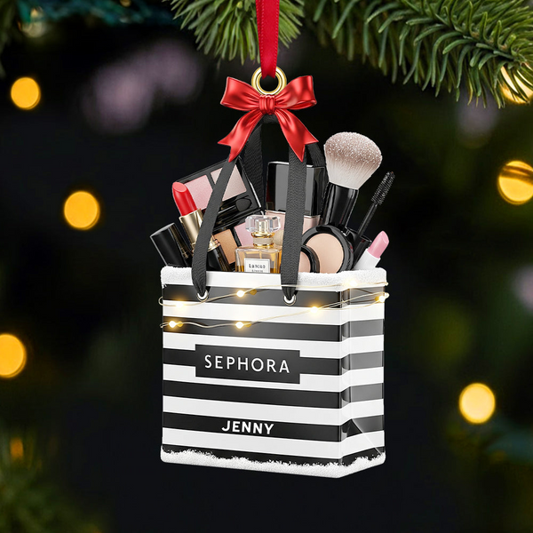 Makeup Lover’s Sephora Bag - Personalized Acrylic Ornament - Special Gift For Makeup Lovers NL122