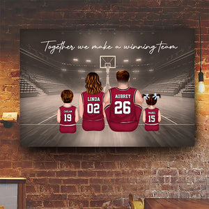 Together Me Make A Winning Team - Gift For Family, Basketball Lovers - Personalized Canvas Poster - SPCL03 NA94