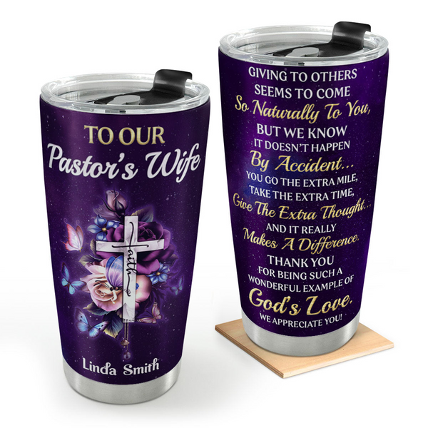 To Our Pastor's Wife - Personalized  Stainless Steel Tumbler TD118