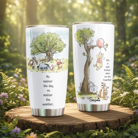 DSNY Honey Bear Life Is Just Better When We Are Together Custom Name Gift - Personalized Tumbler HH01