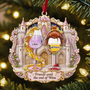 Princess Wine Glasses Custom Name Christmas Gift For Besties - Personalized Acrylic Ornament
