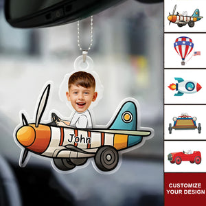 Custom Photo We Fly To The Sky - Gift For Family Members, Mom, Dad, Kids - Personalized Car Hanging Ornament - NA94