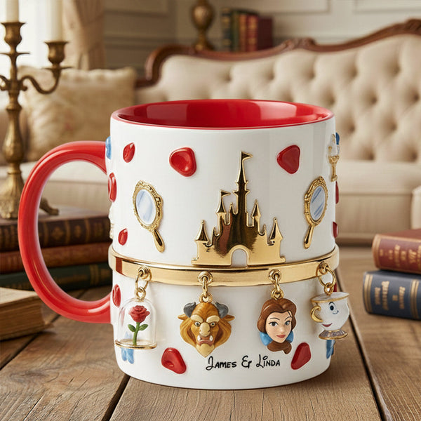 DSNY Love Story - Personalized Accent Mug - Gift For Couple, Christmas, Valentine HH01
