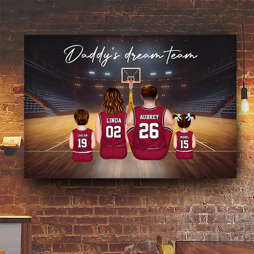 Daddy's Favorite Team - Gift For Family, Basketball Lovers - Personalized Canvas Poster - SPCL03 NA94