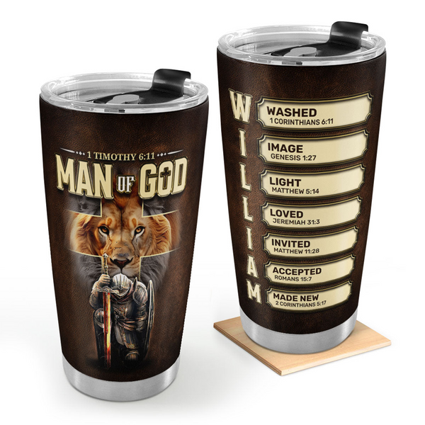 Man Of God - Personalized Stainless Steel Tumbler TD118