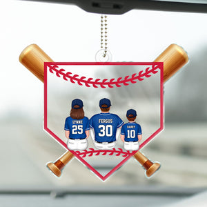 Together We Will Make A Winning Team - Gift For Family, Baseball Fans - Personalized Car Hanging Ornament - SPCL01 NA94