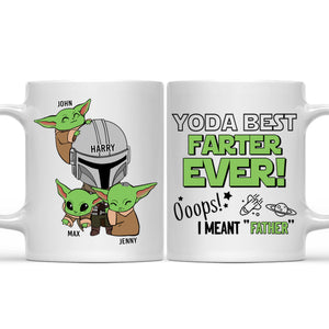 Yoda Best Farter Ever Ooops - Gift For Father, Grandpa - Personalized Ceramic Mug - NH96