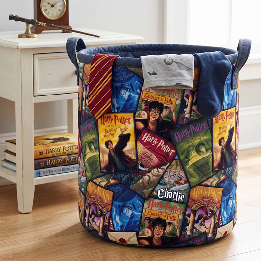 HaPo Magic Journey - Personalized Quilted Laundry Basket - Gift For Fan Movies HH01