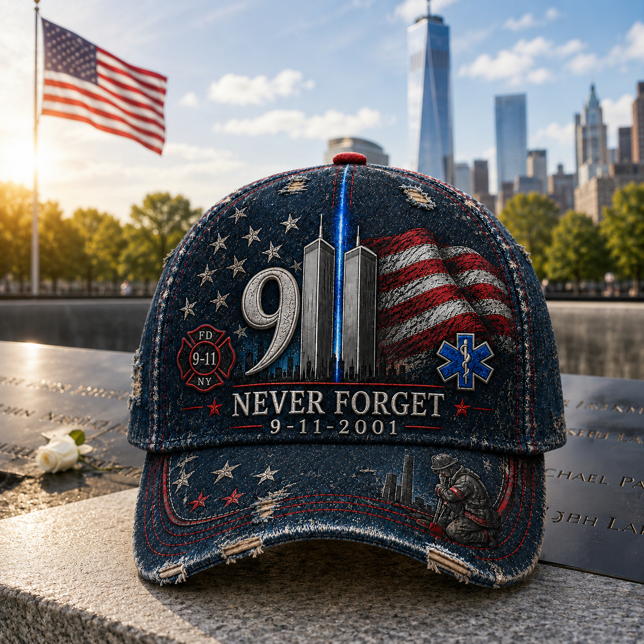 First Responder Memorial Never Forget Firefighter - Personalized Classic Cap