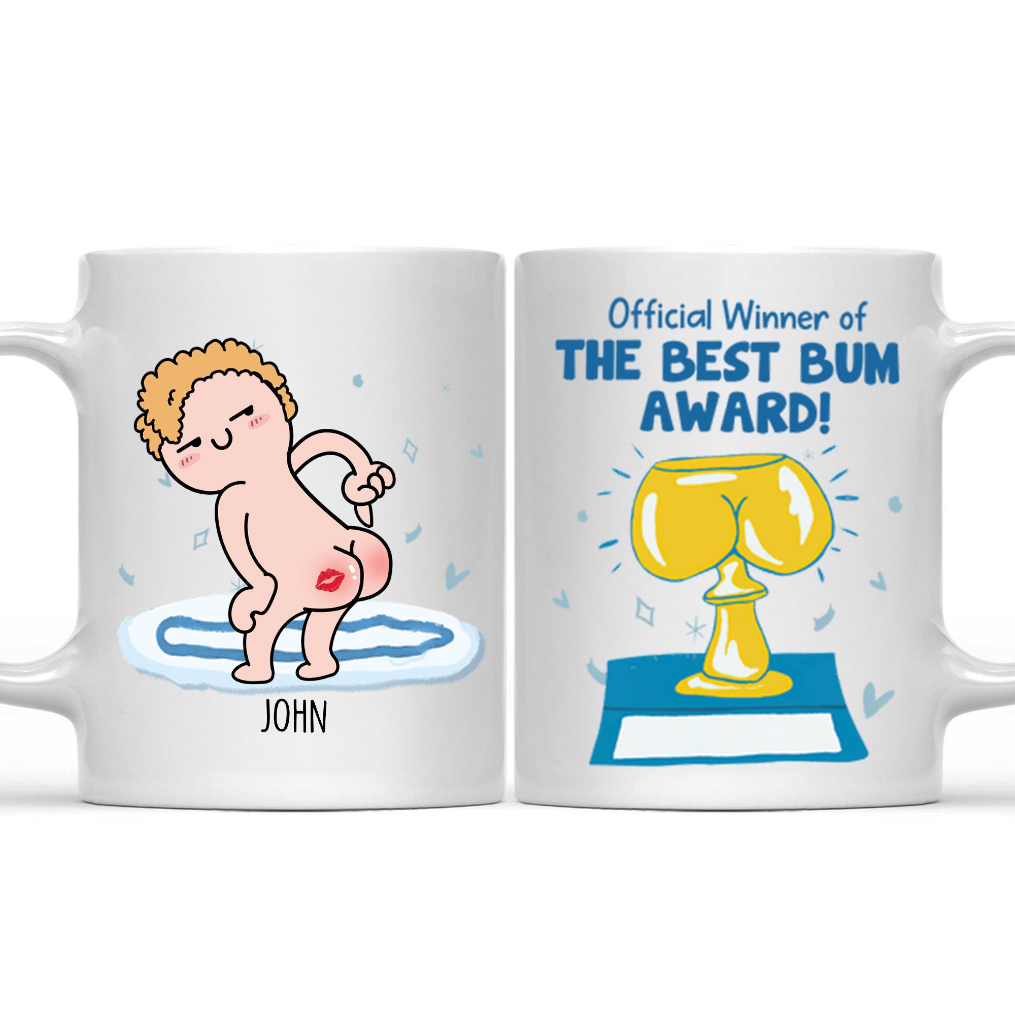 Official Winner Of The Best Bum Award - Gift For Couple - Personalized Ceramic Mug - CL17 NH96