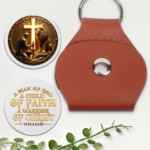 A Warrior Of Christ - Personalized Pocket Hug - Christian Gift For Him BA01
