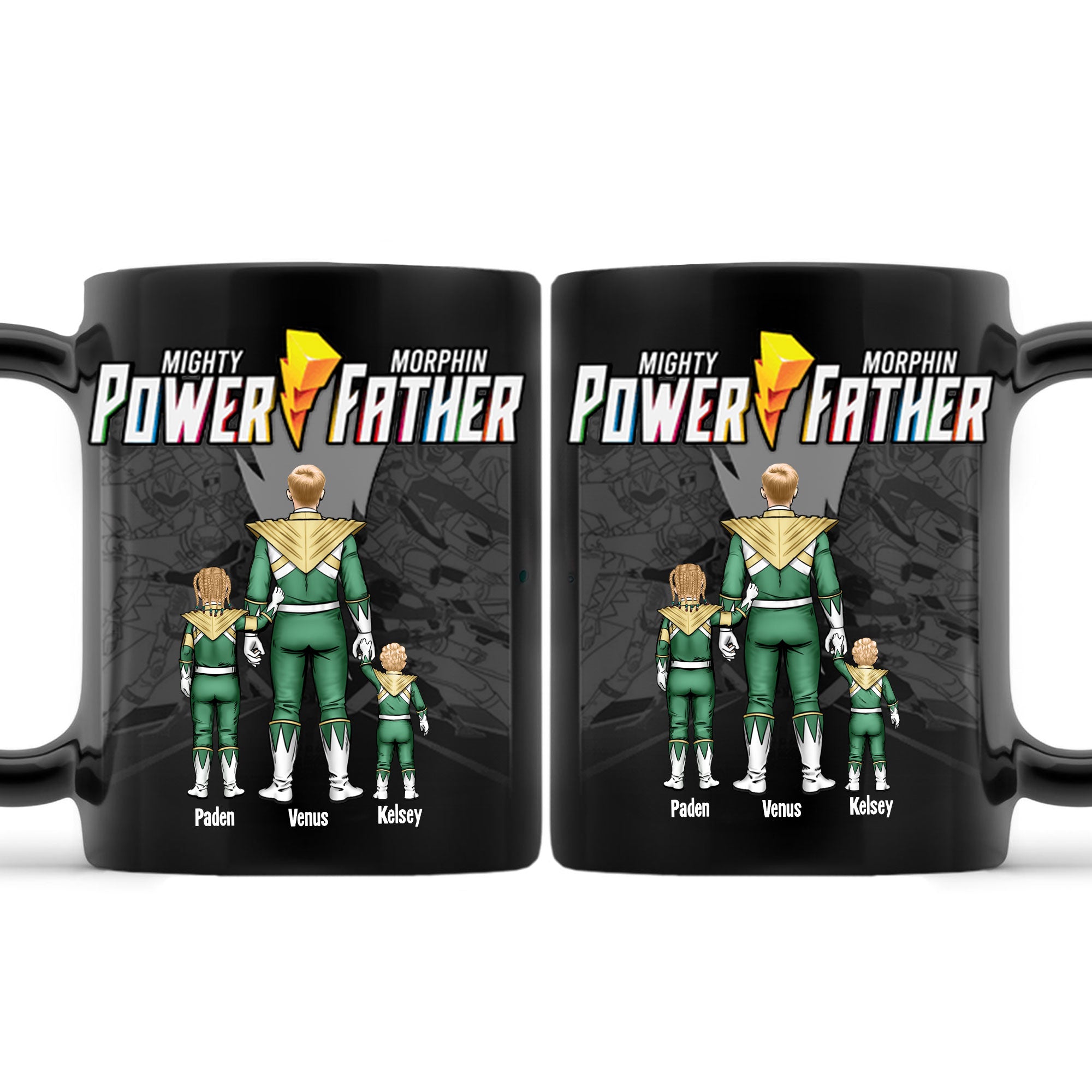 Mighty Morphin Power Father Black Version - Gift For Dad - Personalized Ceramic Mug - CL21 NA94