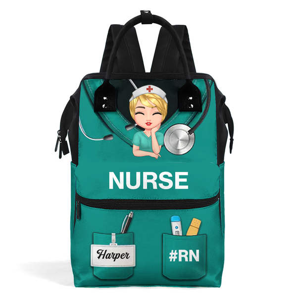 Nurse Life Pretty Doll - Personalized Duckbilled Backpack - Gift For Nurse | NR3 HH01
