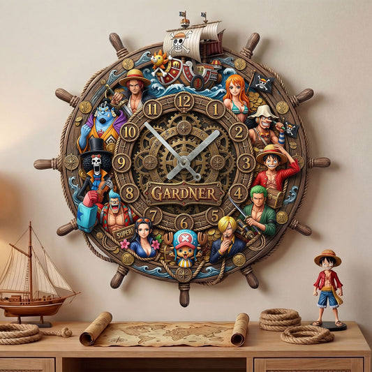 OnPi Adventure - Personalized Wall Hanging Clock - Gift For Family, Movie Fans NL122 